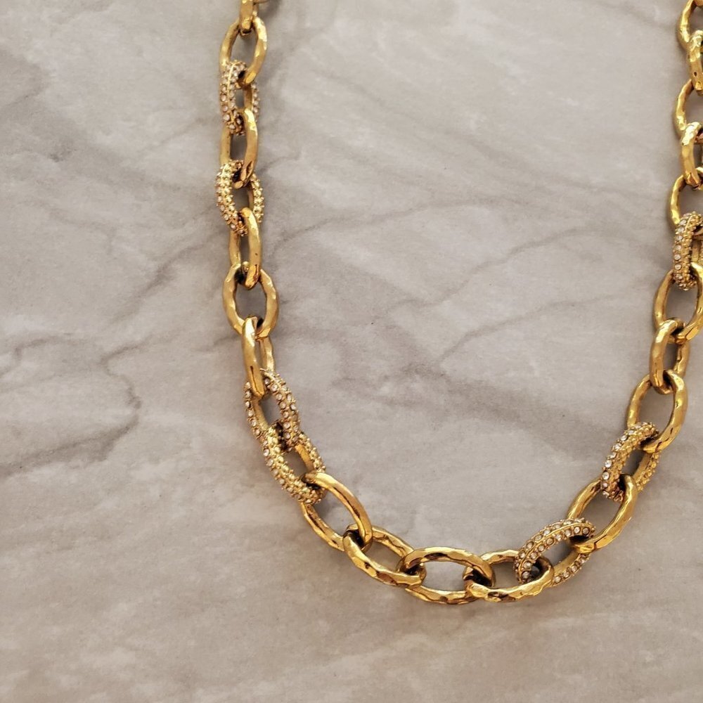 ✨ Stella and Dot Rhinestone Crystal Pave Link Christina Necklace ✨ - Picture 14 of 16